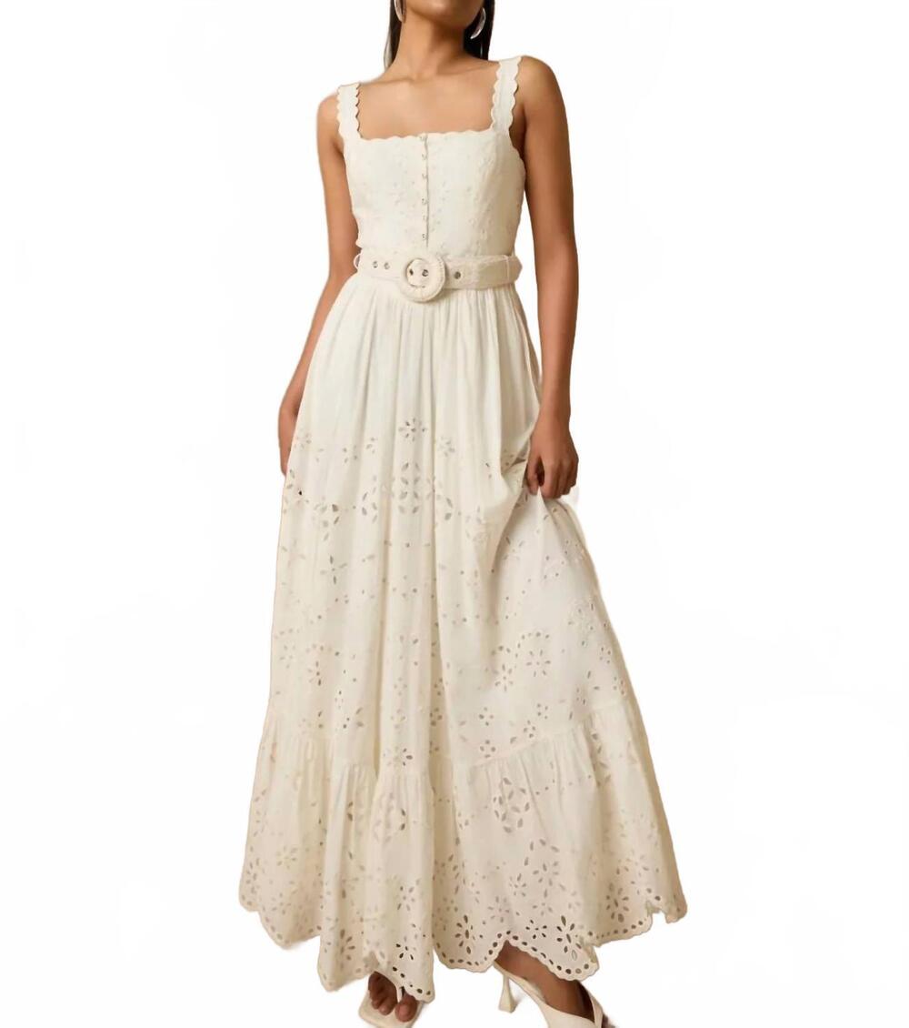 NEW HEMANT & NANDITA adya long dress in white